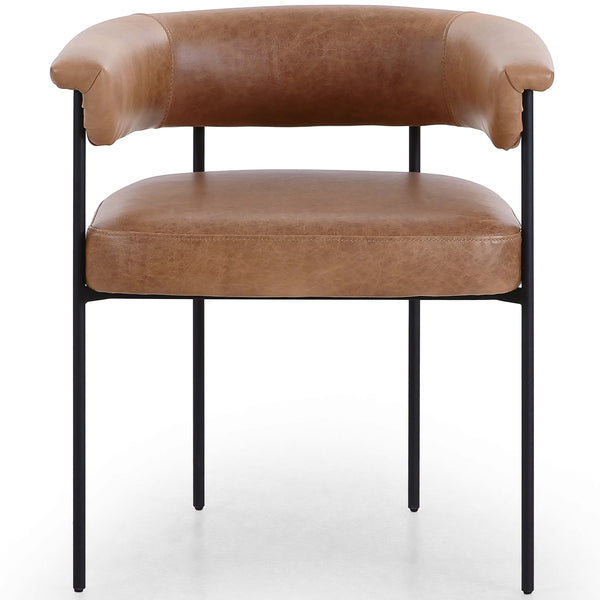 Home Fashion Carrie Leather Dining Chair Chaps Saddle Set Of 2 By Four Hands