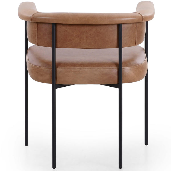 Home Fashion Carrie Leather Dining Chair Chaps Saddle Set Of 2 By Four Hands