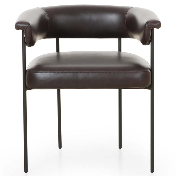 Home Fashion Carrie Leather Dining Chair Sonoma Black Set Of 2 By Four Hands