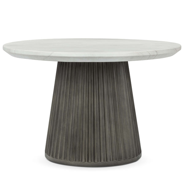 Home Fashion Caspia Outdoor Round Dining Table Gray