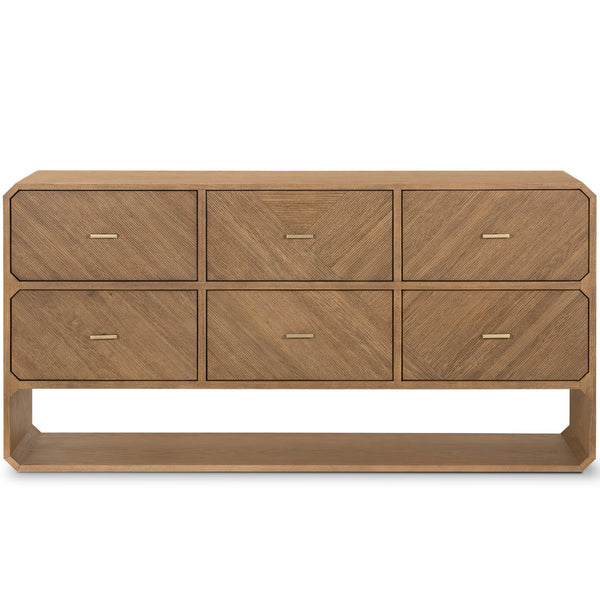 Home Fashion Caspian 6 Drawer Dresser Natural Ash Veneer By Four Hands