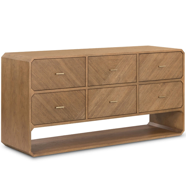 home fashion Caspian 6 Drawer Dresser Natural Ash Veneer by Four Hands