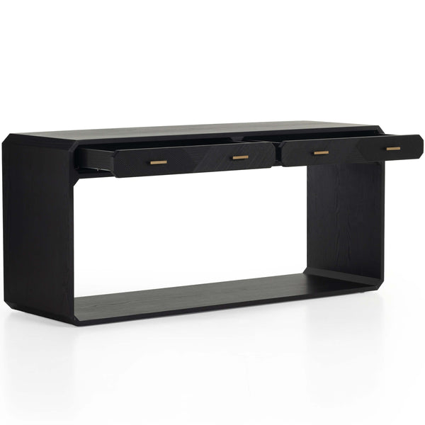 Home Fashion Caspian Console Table Black Ash By Four Hands