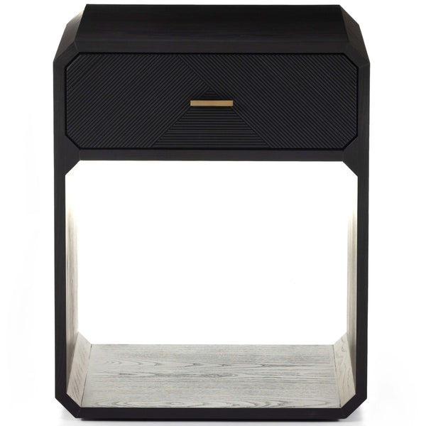 Home Fashion Caspian Nightstand Black Ash Veneer By Four Hands