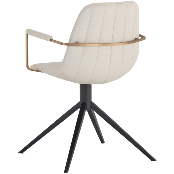 Home Fashion Cassius Swivel Dining Chair Dillon Cream