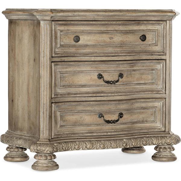 home fashion Castella 3 Drawer Nightstand Antique Slate