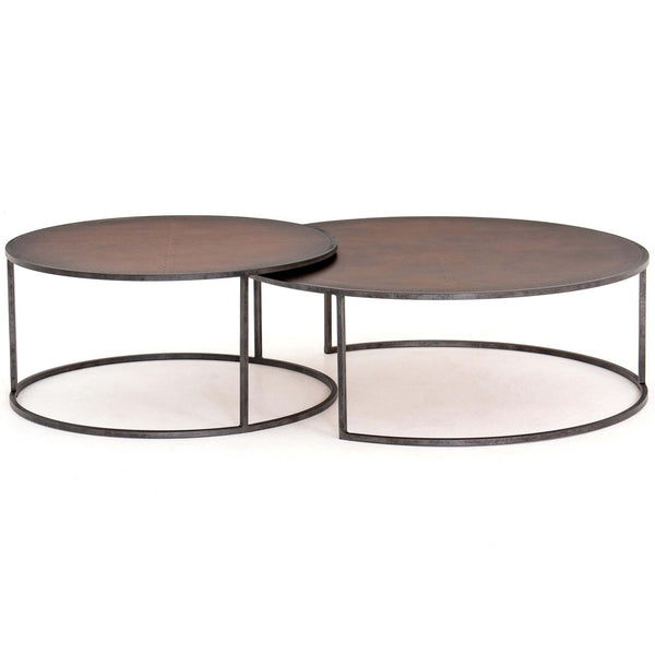 Home Fashion Catalina Nesting Coffee Table Antique Copper By Four Hands