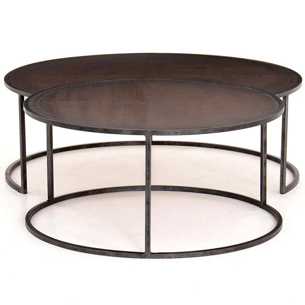 Home Fashion Catalina Nesting Coffee Table Antique Copper By Four Hands