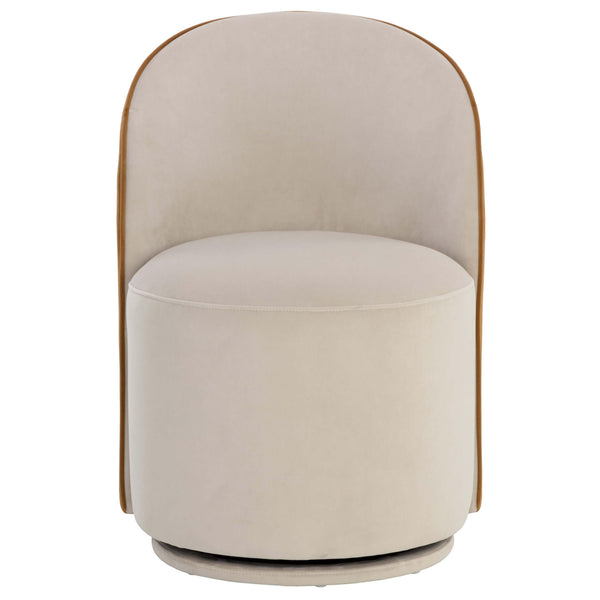 Home Fashion Cavoli Swivel Dining Chair Meg Taupe/Meg Gold Set Of 2