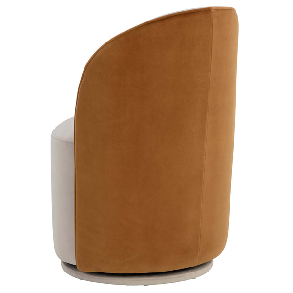 Home Fashion Cavoli Swivel Dining Chair Meg Taupe/Meg Gold Set Of 2