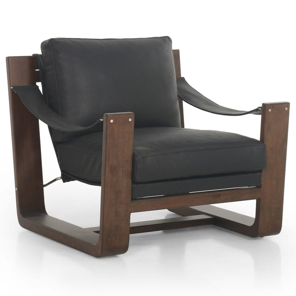 Home Fashion Cesar Leather Chair Carson Black By Four Hands