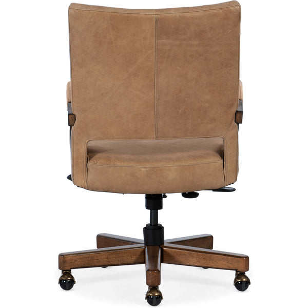 Home Fashion Chace Leather Executive Swivel Tilt Chair Venerando Latte