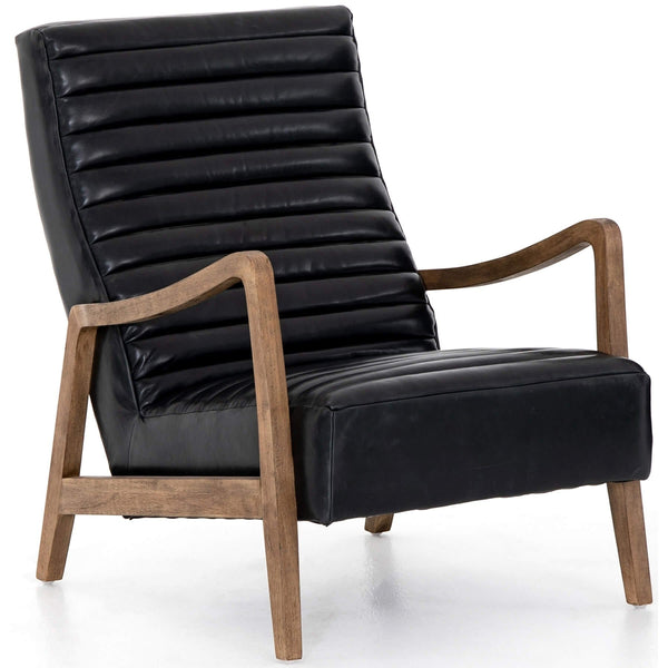 home fashion Chance Leather Chair Dakota Black by Four Hands