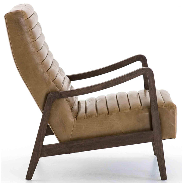 Home Fashion Chance Leather Chair Warm Taupe Dakota By Four Hands