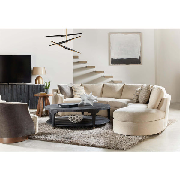 Home Fashion Chapman Shou Sugi Ban Round Cocktail Table