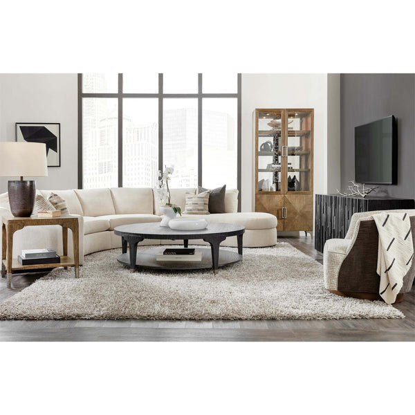 Home Fashion Chapman Shou Sugi Ban Round Cocktail Table