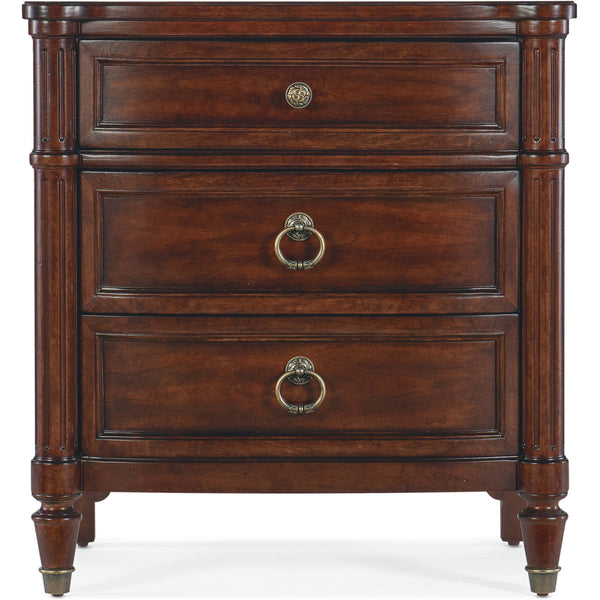 Home Fashion Charleston 3 Drawer Nightstand Maraschino Cherry
