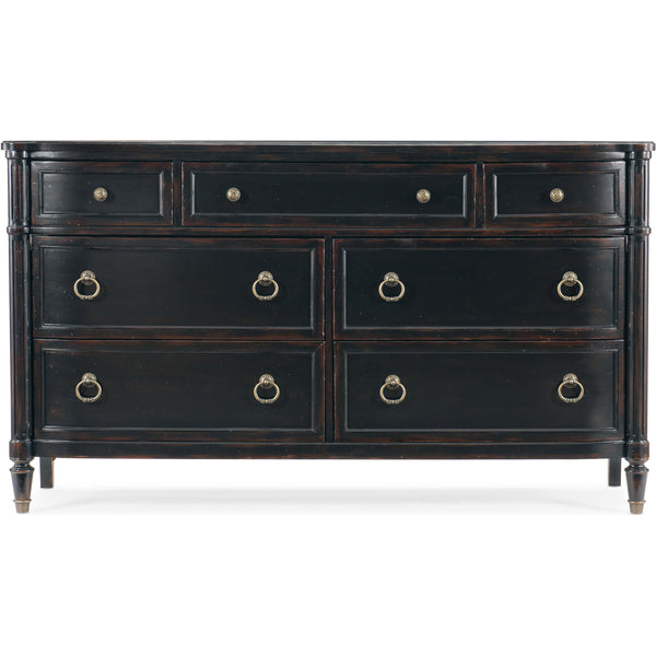 Home Fashion Charleston 7 Drawer Dresser Black Cherry