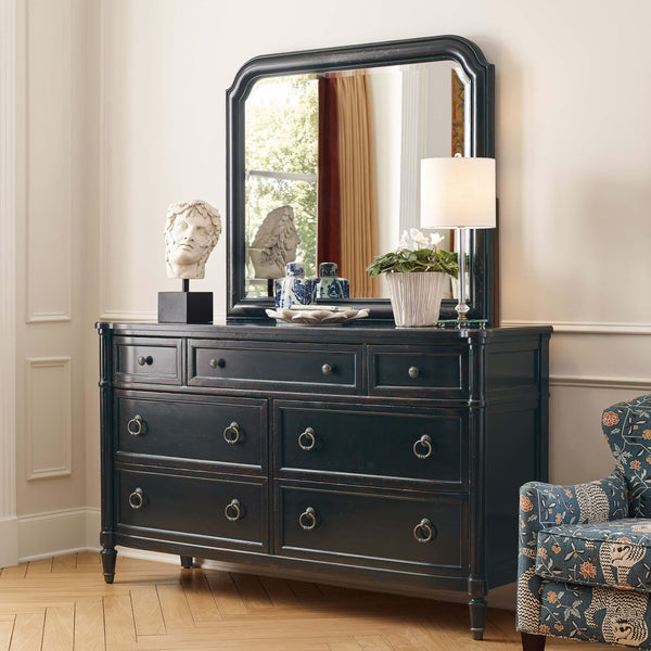 Home Fashion Charleston 7 Drawer Dresser Black Cherry