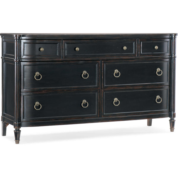 home fashion Charleston 7 Drawer Dresser Black Cherry
