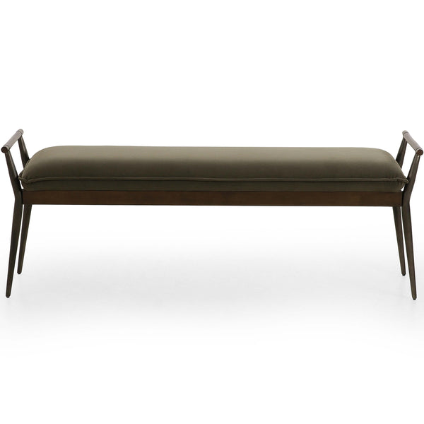 Home Fashion Charlotte Bench Modern Velvet Loden By Four Hands