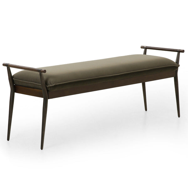 home fashion Charlotte Bench Modern Velvet Loden by Four Hands