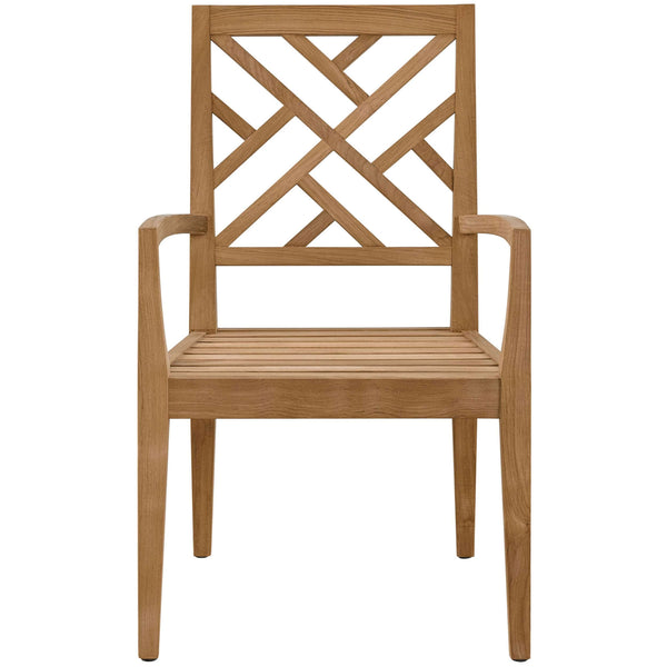 Home Fashion Chesapeake Fret Back Outdoor Arm Chair