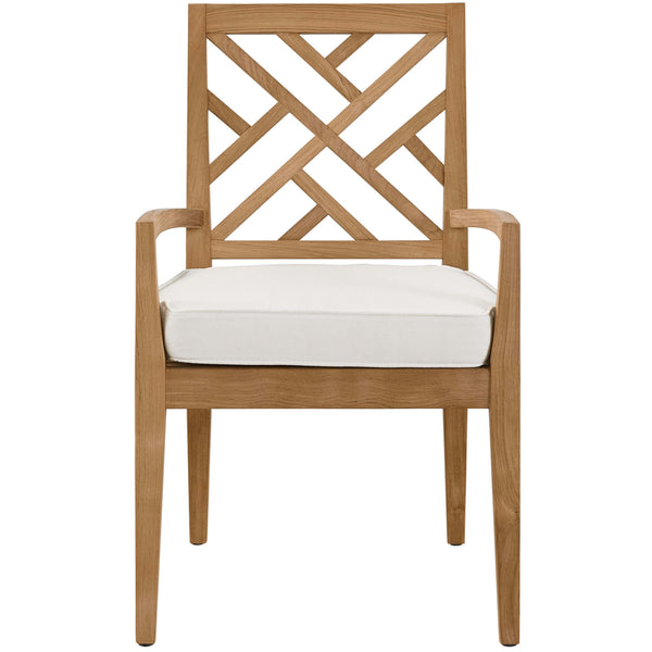Home Fashion Chesapeake Fret Back Outdoor Arm Chair