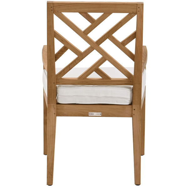 Home Fashion Chesapeake Fret Back Outdoor Arm Chair