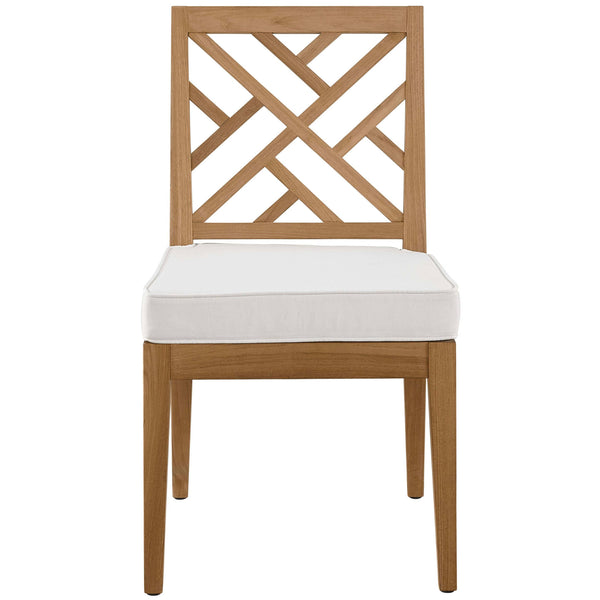 Home Fashion Chesapeake Fret Back Outdoor Side Chair Set Of 2