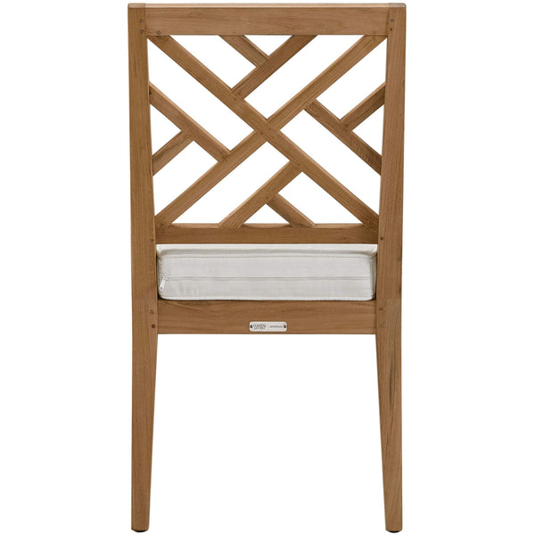 Home Fashion Chesapeake Fret Back Outdoor Side Chair Set Of 2