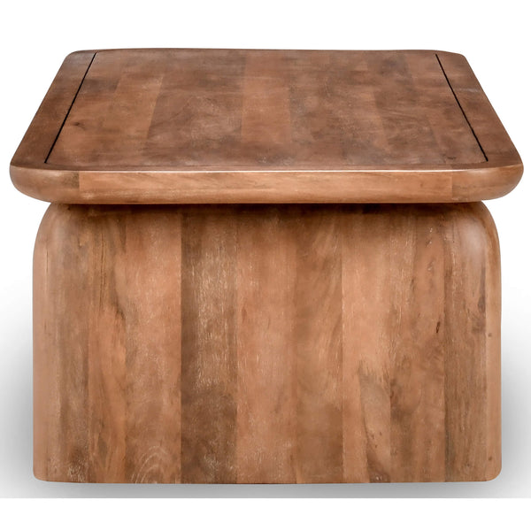 Home Fashion Chloe Rectangular Coffee Table Umber Pottery Brown