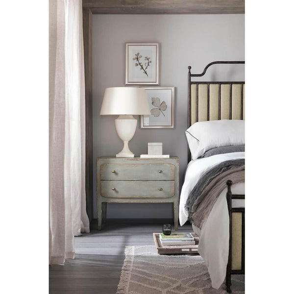 Home Fashion Ciao Bella 2 Drawer Nighstand Speckled Gray