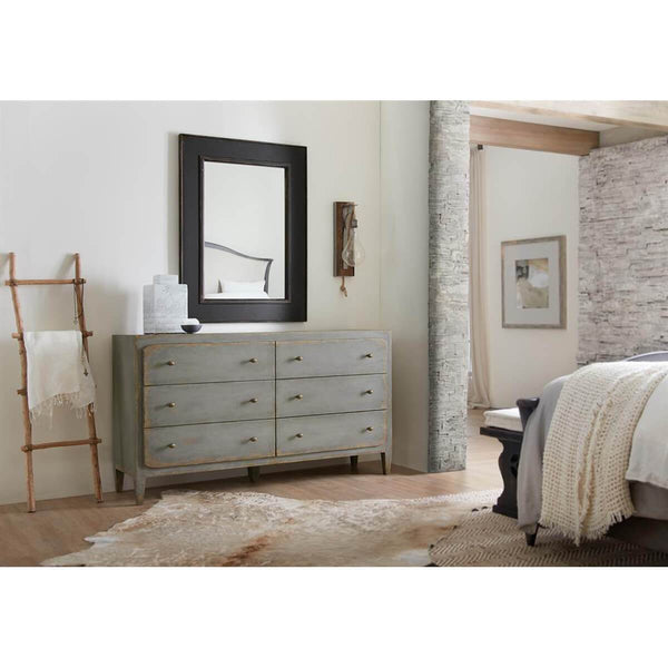 Home Fashion Ciao Bella 6 Drawer Dresser Speckled Gray