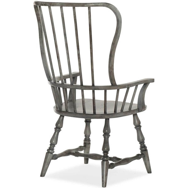 Home Fashion Ciao Bella Spindle Back Arm Chair Speckled Gray Set Of 2