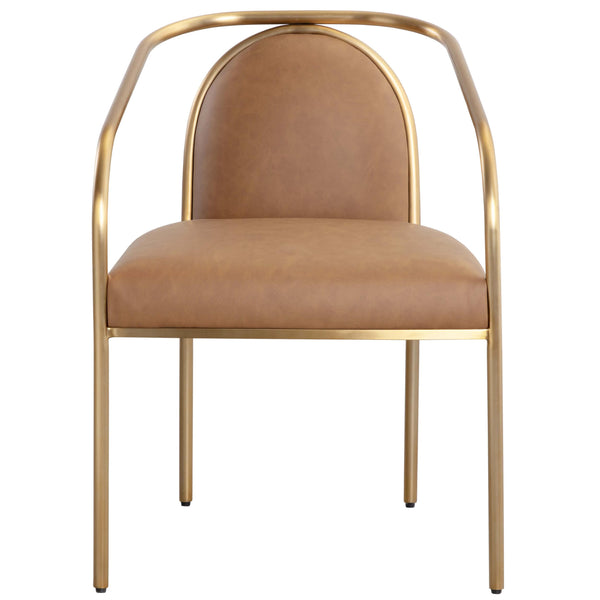 Home Fashion Cicero Leather Dining Chair Milliken Cognac Set Of 2