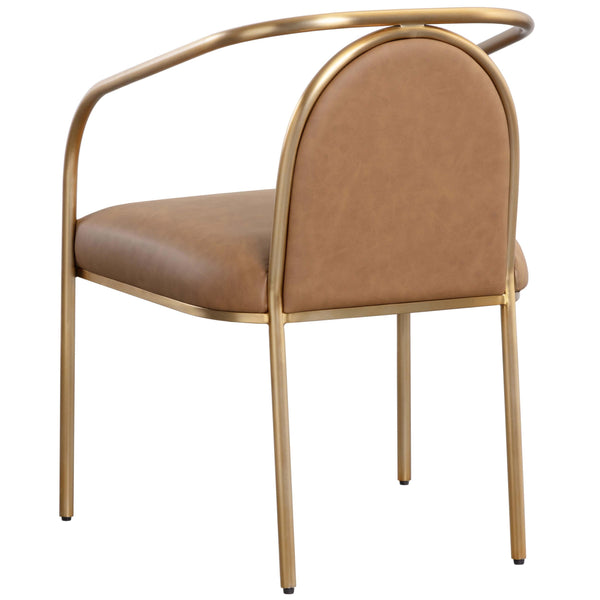 Home Fashion Cicero Leather Dining Chair Milliken Cognac Set Of 2