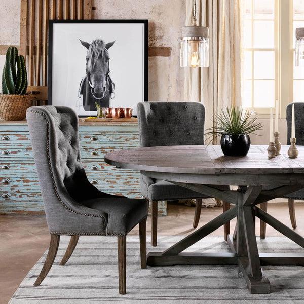 Home Fashion Cintra Extension Dining Table Black Olive 63" To 79" By Four Hands
