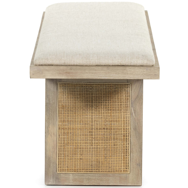 Home Fashion Clarita Dining Bench White Wash Mango By Four Hands