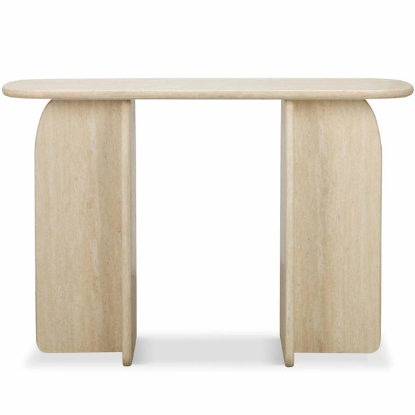 Home Fashion Clementine Console Table Travertine Finish