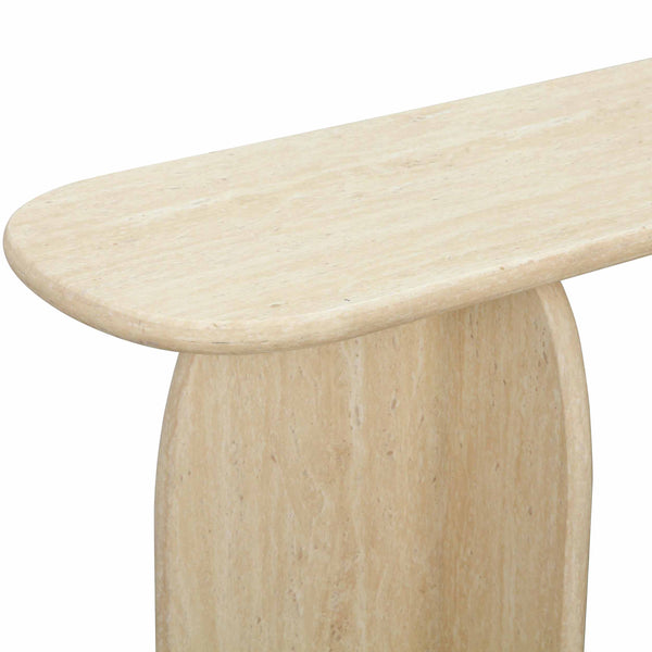 Home Fashion Clementine Console Table Travertine Finish