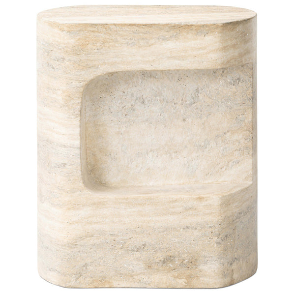 Home Fashion Clementine End Table Textured Sandy Grey By Four Hands