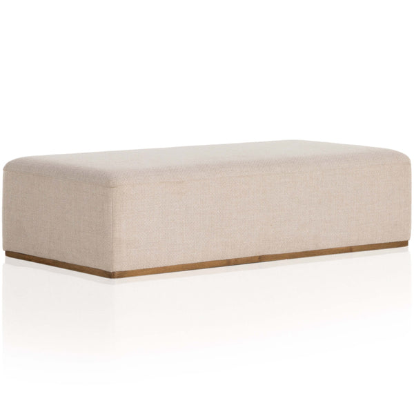 home fashion Clive Rectangular Ottoman Gibson Taupe by Four Hands