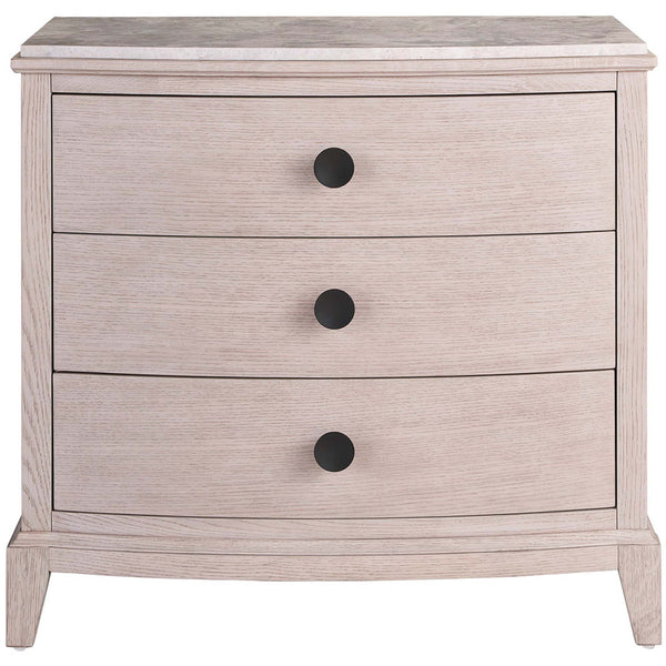 Home Fashion Coalesce 3 Drawer Nightstand Rolling Fog