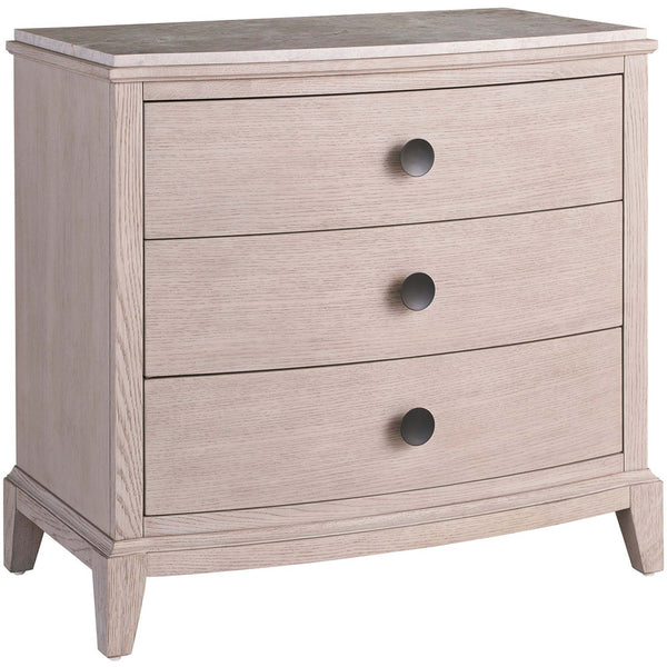 home fashion Coalesce 3 Drawer Nightstand Rolling Fog