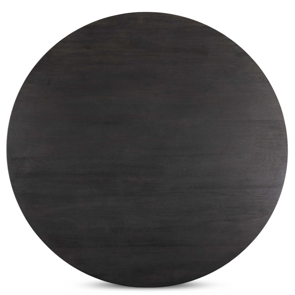 Home Fashion Cobain 60" Round Dining Table Flint Black By Four Hands
