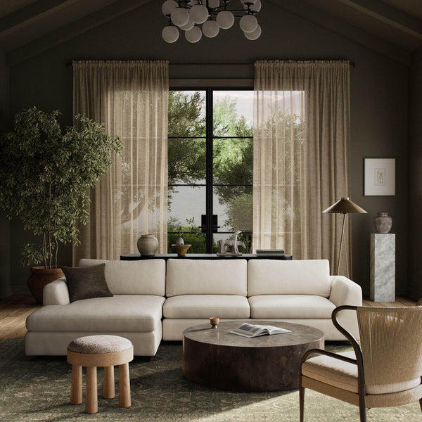 Home Fashion Colt 2 Piece Sectional Nomad Marshmallow By Four Hands