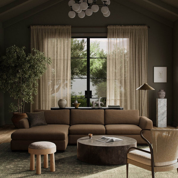 Home Fashion Colt 2 Piece Sectional Nomad Mushroom By Four Hands