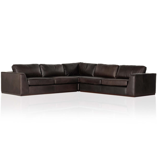 home fashion Colt 3 Piece Leather Sectional Heirloom Cigar by Four Hands