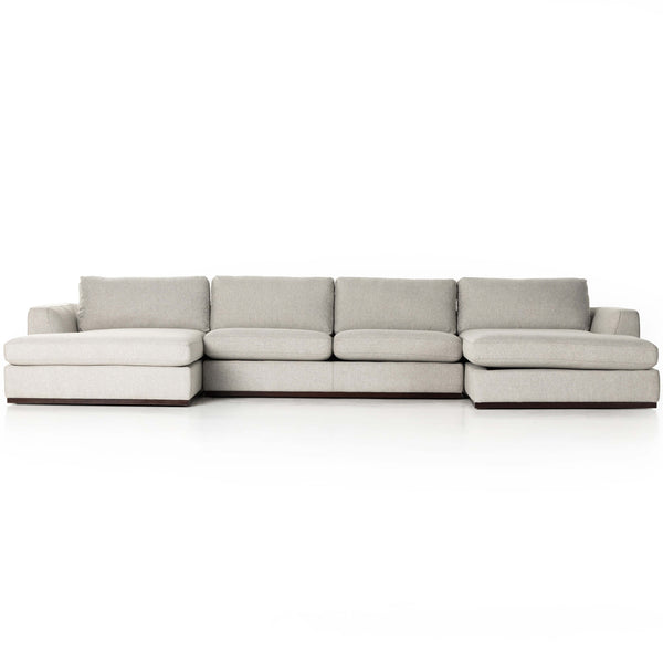 Home Fashion Colt 3 Piece U Sectional Aldred Silver By Four Hands